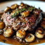 Braised Lamb Shoulder with Lions Mane Mushrooms and Thyme