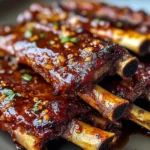 Charred Sticky Lamb Ribs Glazed with Harissa, Maple & Smoked Paprika
