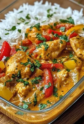 Chicken Curry with Bell Peppers & Fluffy Rice
