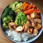 Chicken, Rice & Veggie Bowl with Avocado