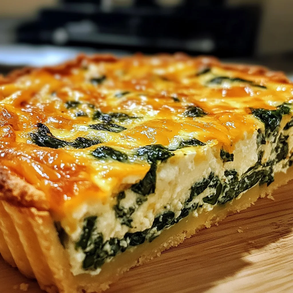 Cottage Cheese and Spinach Crustless Quiche