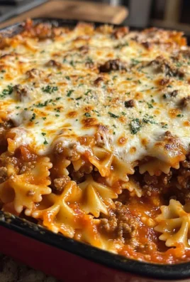 Creamy Baked Velveeta Bowtie Pasta with Italian Beef Marinara