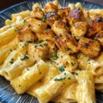 Creamy Cajun Chicken Rigatoni with Garlic Butter Sauce