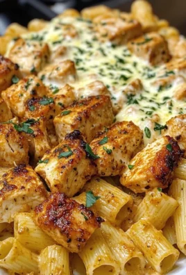 Creamy Cajun Garlic Butter Chicken Rigatoni with Mozzarella & Parmesan