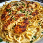 Creamy Cajun Three-Cheese Chicken Linguine