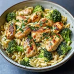 Creamy Chicken and Broccoli Orzo Bowl