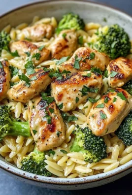 Creamy Chicken and Broccoli Orzo Bowl