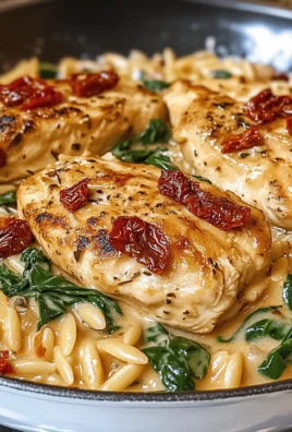 Creamy Tuscan Chicken with Orzo