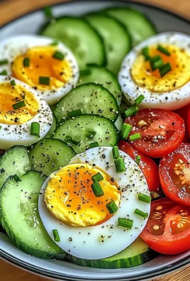 Egg, Cucumber & Tomato Salad Bowl