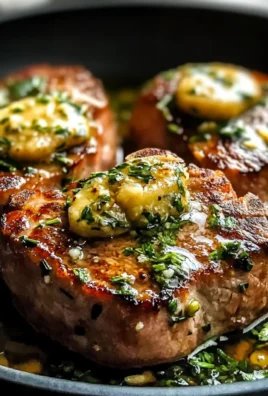 Garlic Butter Pan Seared beef Chops