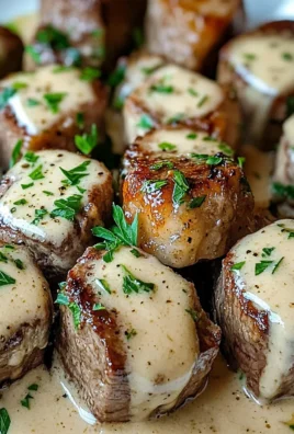 Garlic Butter Steak Bites with a Rich Parmesan Cream Sauce