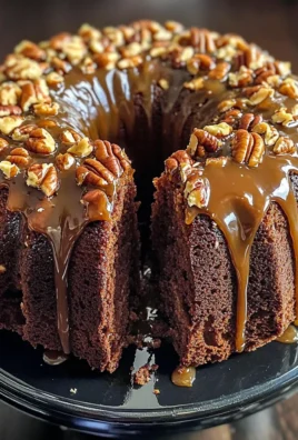 German Chocolate Bundt Cake with Caramel Pecan Topping