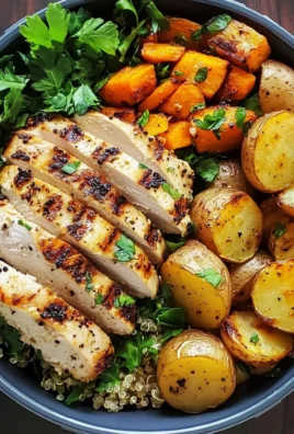Grilled Chicken Power Bowl with Quinoa & Roasted Veggies