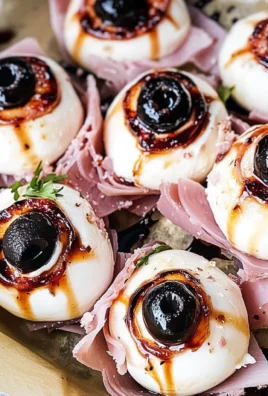Halloween Antipasto Eyeballs Appetizer