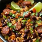 Hearty Black Beans and Rice with Sausage
