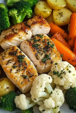 Herb-Crusted Fish with Steamed Veggies & Boiled Potatoes