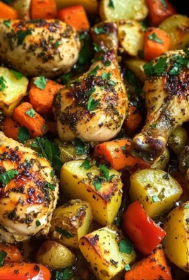 Herb Roasted Chicken Drumsticks with Veggies