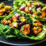 Honey Lime Chicken & Avocado Lettuce Cups
