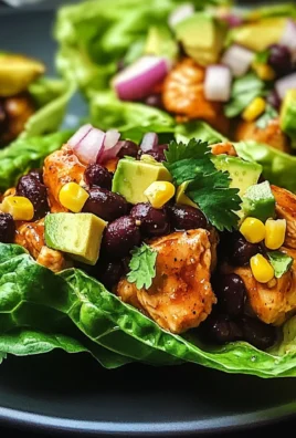 Honey Lime Chicken & Avocado Lettuce Cups