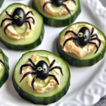 Keto Spider Cucumber Appetizer Bites