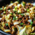Mongolian-Style Ground Beef Stir-Fry with Crispy Cabbage