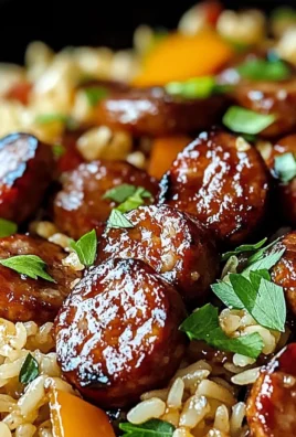 One Pan Sweet And Tangy Bbq Sausage Rice