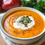 Roasted Butternut Squash and Red Pepper Soup