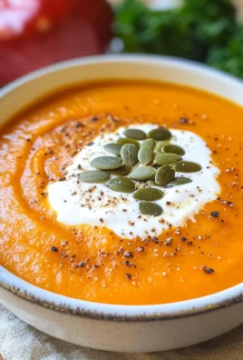 Roasted Butternut Squash and Red Pepper Soup