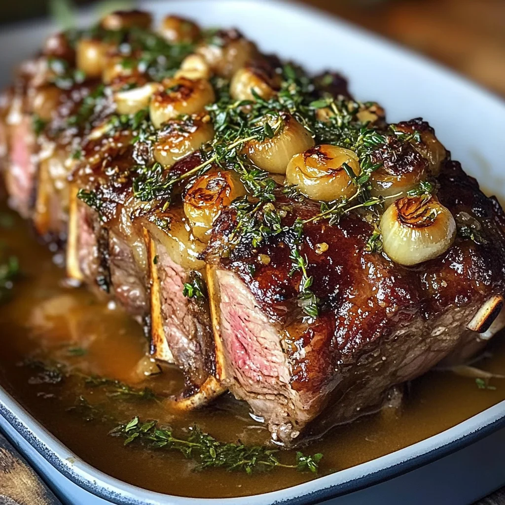 Slow-Roasted Lamb Shoulder with Honey-Garlic Mustard Glaze