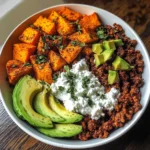 Spicy Sweet Potato Power Bowl with Avocado & Cottage Cheese