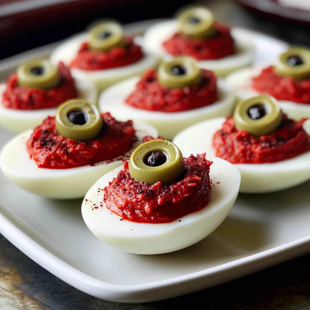 Spooky Deviled Eyeballs