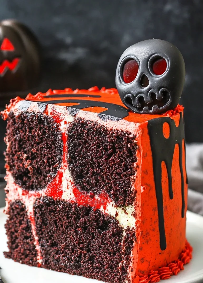 Spooky Halloween Marble Cake