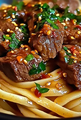 Sweet and Spicy Garlic Steak Pasta