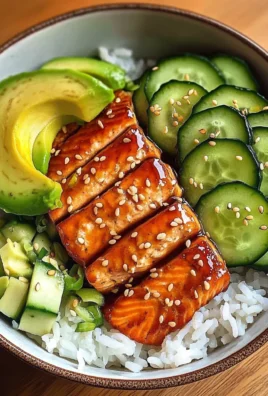 Teriyaki Salmon Bowl with Avocado & Cucumber