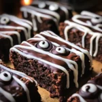 spooky mummy brownies