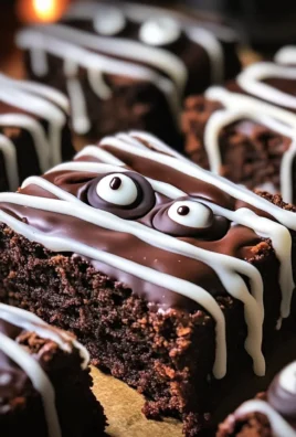 spooky mummy brownies