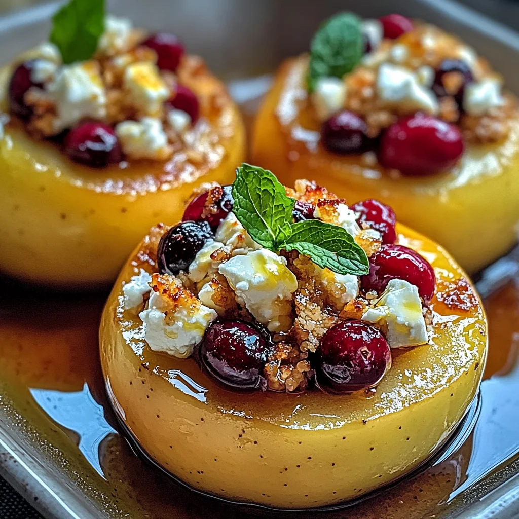 Baked Apples with Feta, Honey, and Cranberries: A Sweet and Savory Delight