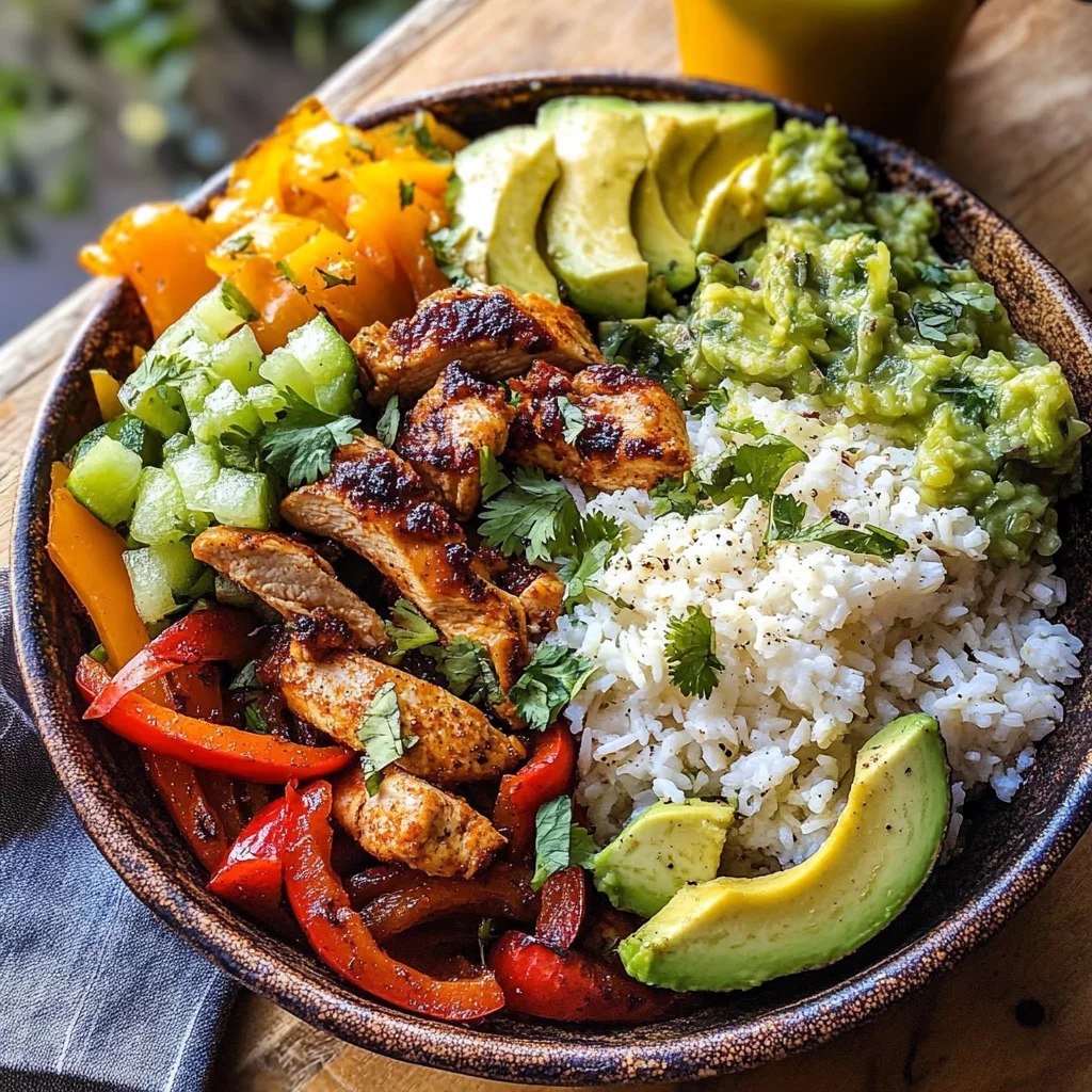 Chicken Fajita Tortilla Bowls