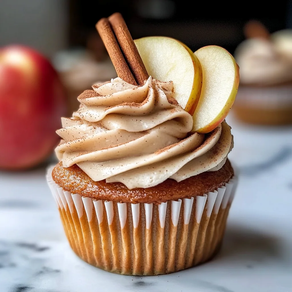 Cinnamon Apple Cider Cupcakes - Alrightwithme
