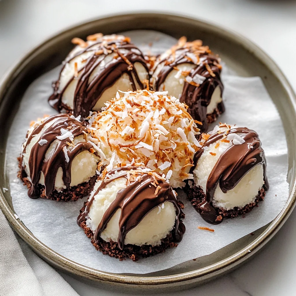 Coconut Dome with Chocolate Spread