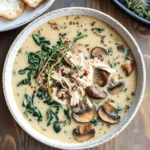 Comforting Rotisserie Chicken and Mushroom Soup