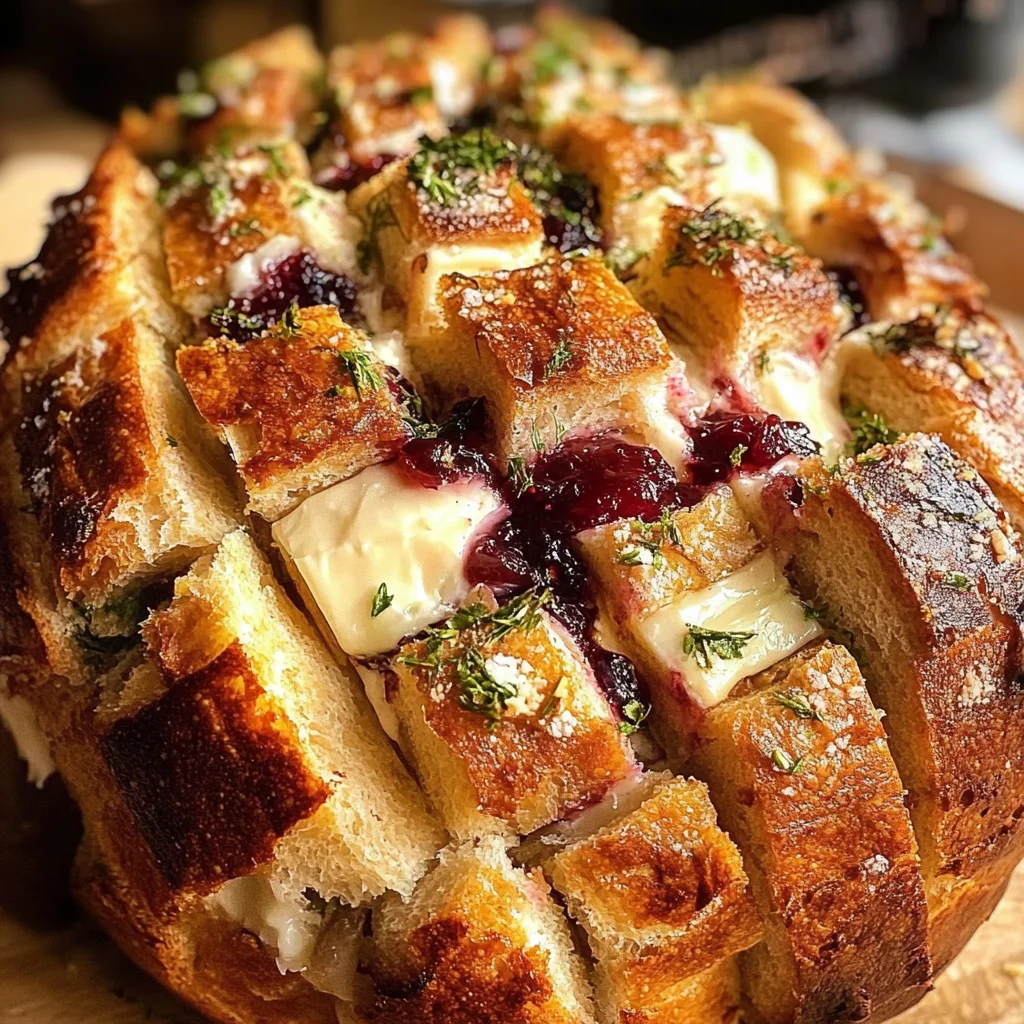 Cranberry Brie Pull-Apart Bread