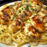Creamy Garlic Chicken Linguine