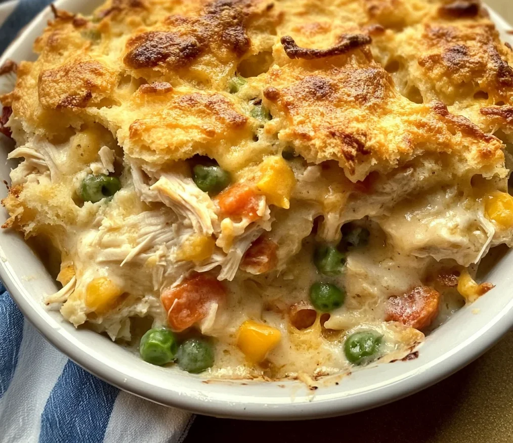 Easy Chicken Cobbler Dinner Casserole
