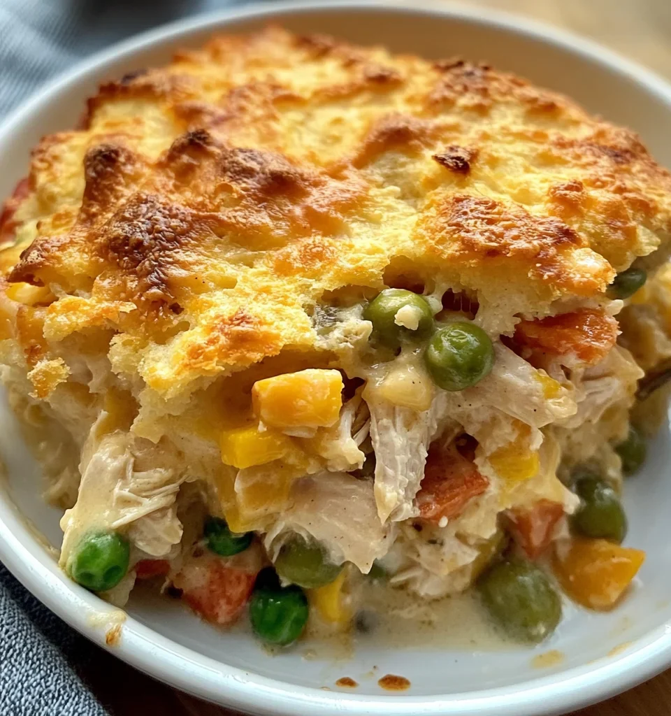 Easy Chicken Cobbler Dinner Casserole