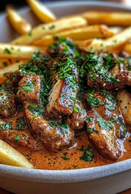 Garlic Butter Beef with Fries and Naan
