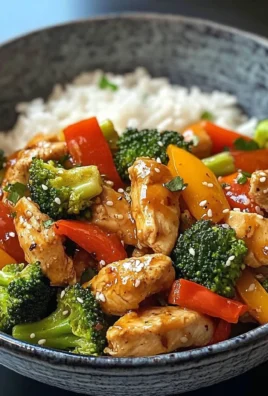 Garlic Chicken Stir-Fry Bowl with Broccoli Rice
