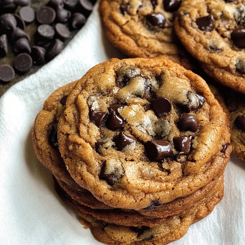 Gooey Bourbon Browned Butter Chocolate Chip Cookies