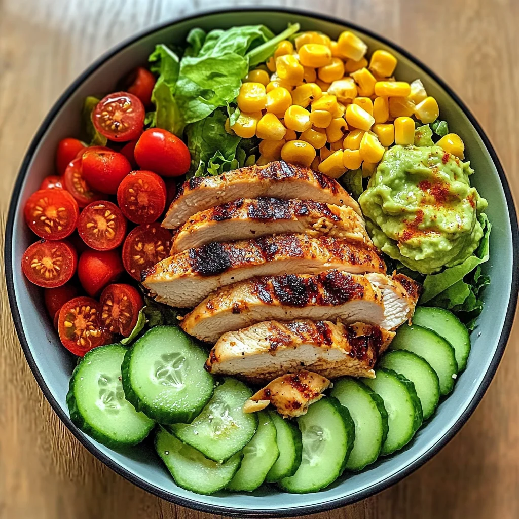 Grilled Chicken Bowl with Veggies & Guacamole