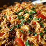 Ground Beef Orzo